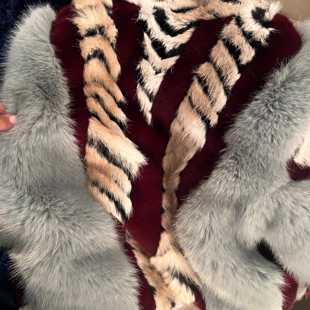 AKIRA Multicolor Faux Fur Teddy Jacket